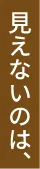 見えないのは、