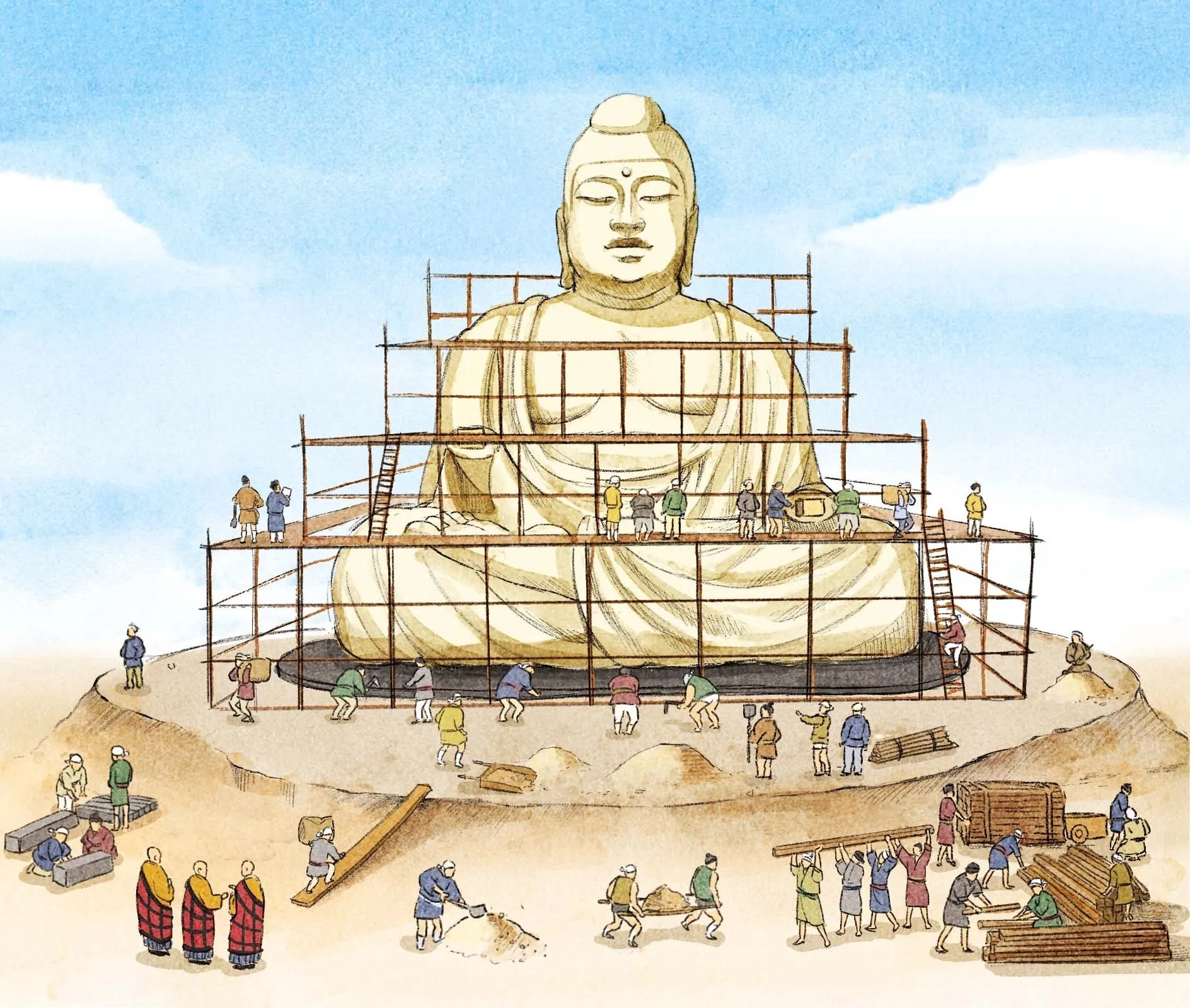 大仏建立のイメージイラスト