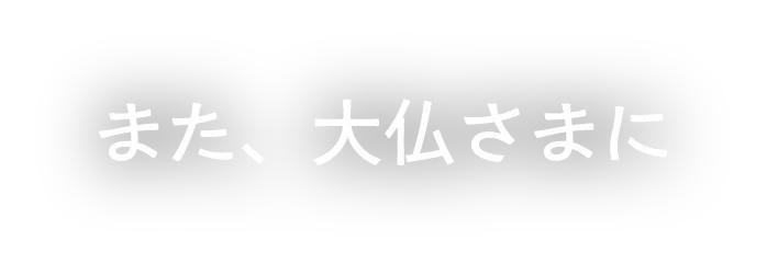 また、大仏さまに