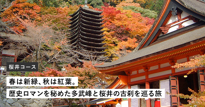 春は新緑、秋は紅葉。歴史ロマンを秘めた多武峰と桜井の古刹を巡る旅